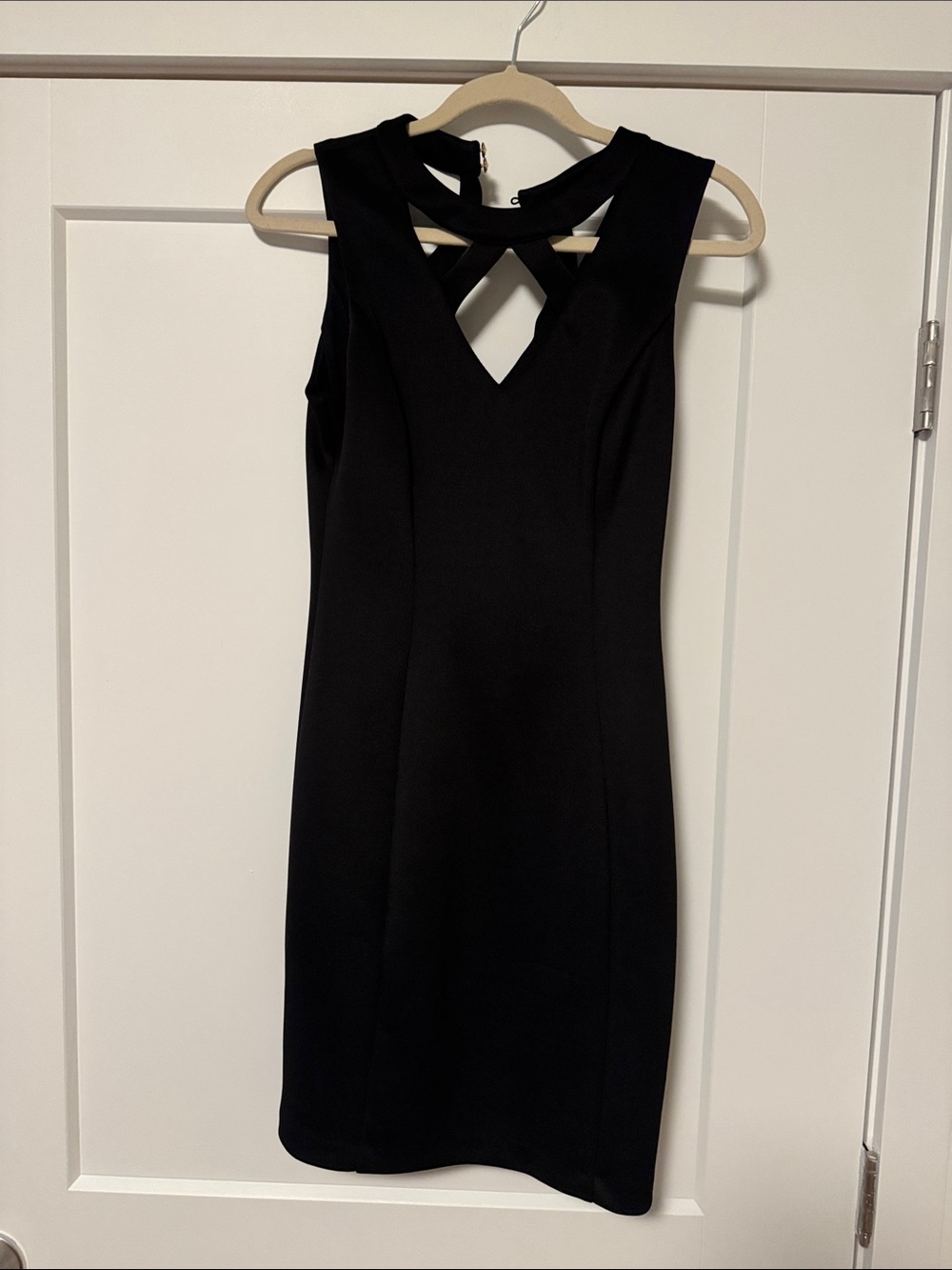 Guess Black Sleeveless Mini Dress with Cutout Detail